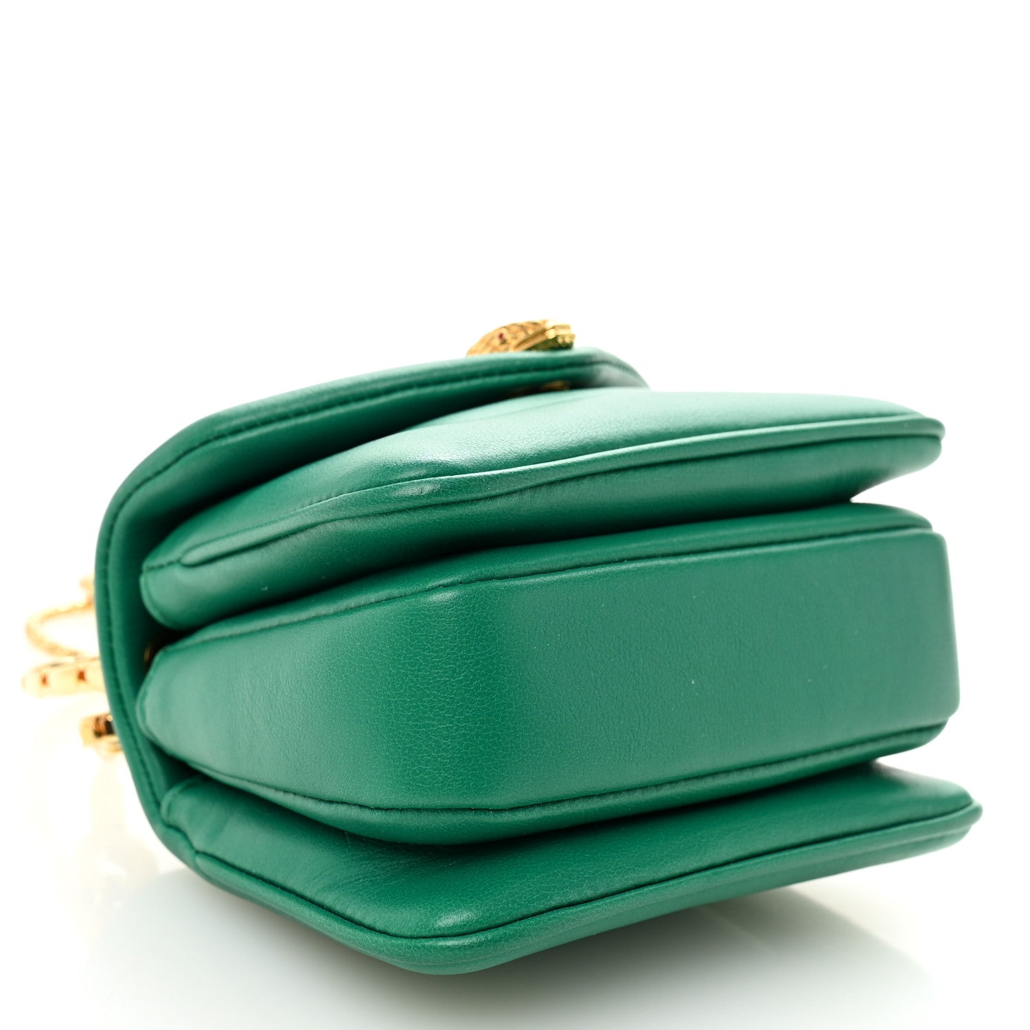 Bulgari Calfskin Serpenti Reverse Micro Top Handle Emerald Green 4 of 10
