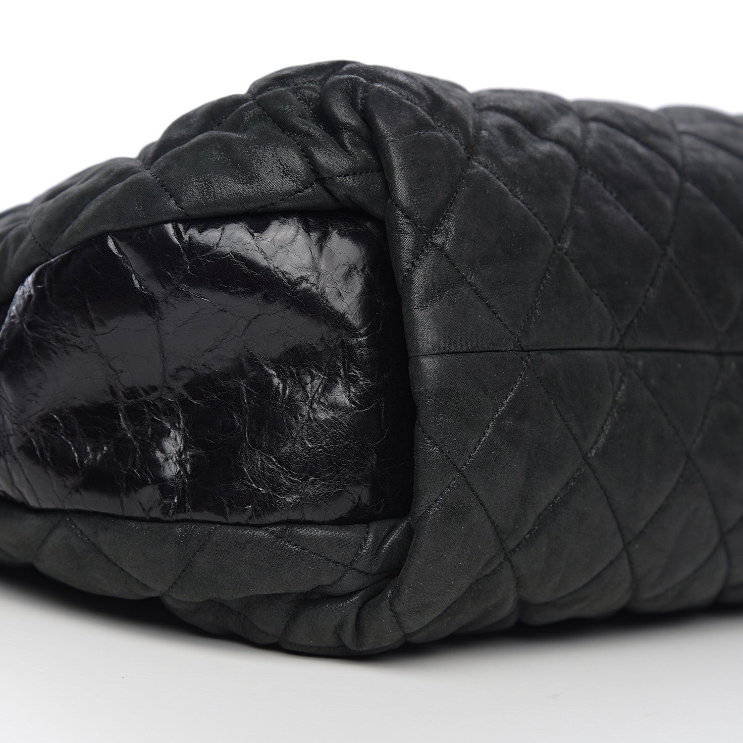 Chanel Iridescent Calfskin Quilted Coco Daily Dark Grey 8 of 9
