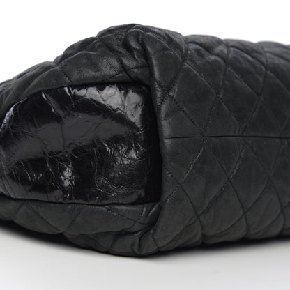 Chanel Iridescent Calfskin Quilted Coco Daily Dark Grey 8 of 9