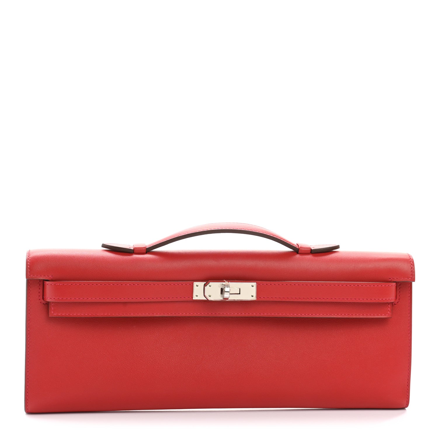Hermes Swift Kelly Cut Clutch Pochette Vermillion 1 of 8