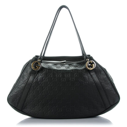 Gucci Guccissima Medium GG Twins Shoulder Bag Black 1 of 7