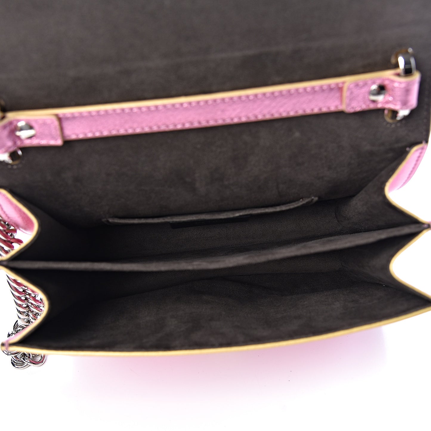 Vitello Catalan Mirror Scalloped Multi Studded Small Kan I Shoulder Bag Fuxia Chiaro
