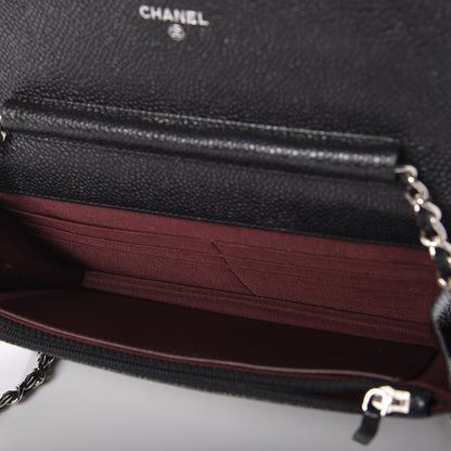 Chanel Caviar Quilted Wallet On Chain WOC Black 5 of 9