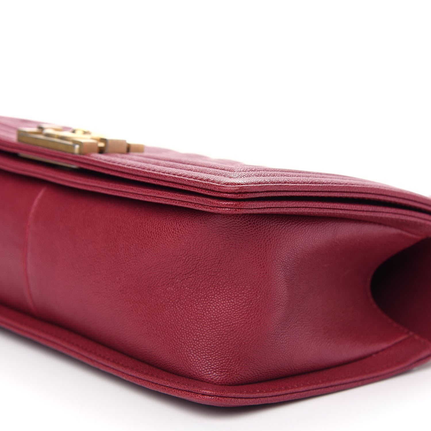 Chanel Caviar Quilted Medium Boy Flap Red 9 of 10