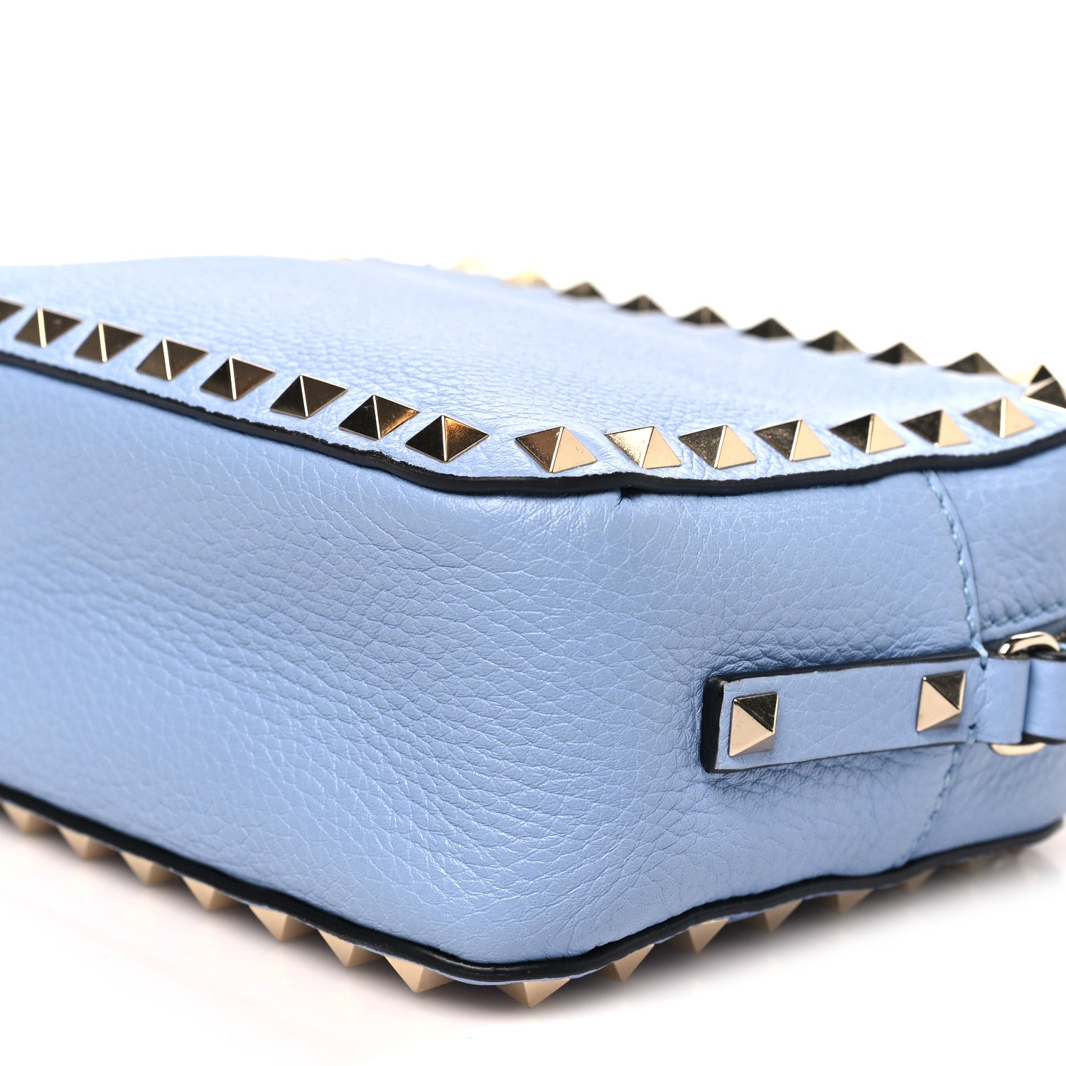 Valentino Garavani Pebbled Calfskin Rockstud Camera Crossbody Bag Niagara 9 of 9