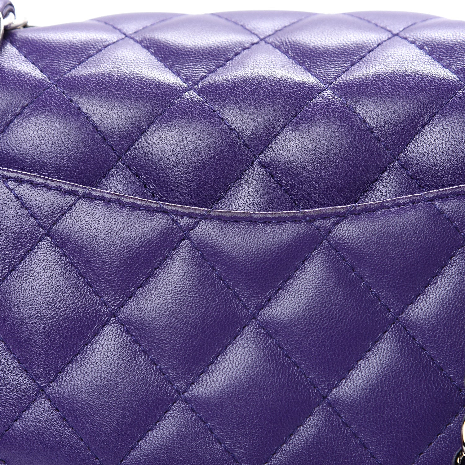 Chanel Lambskin Quilted Mini Square Flap Purple 8 of 15