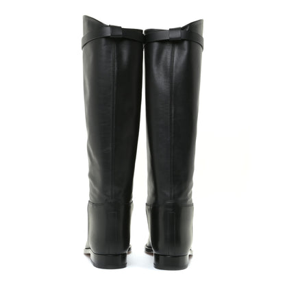 Hermes Box Kelly Jumping Boots 37 Black 5 of 12