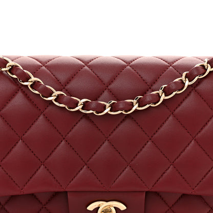 Chanel Lambskin Quilted Medium Double Flap Burgundy 8 of 10
