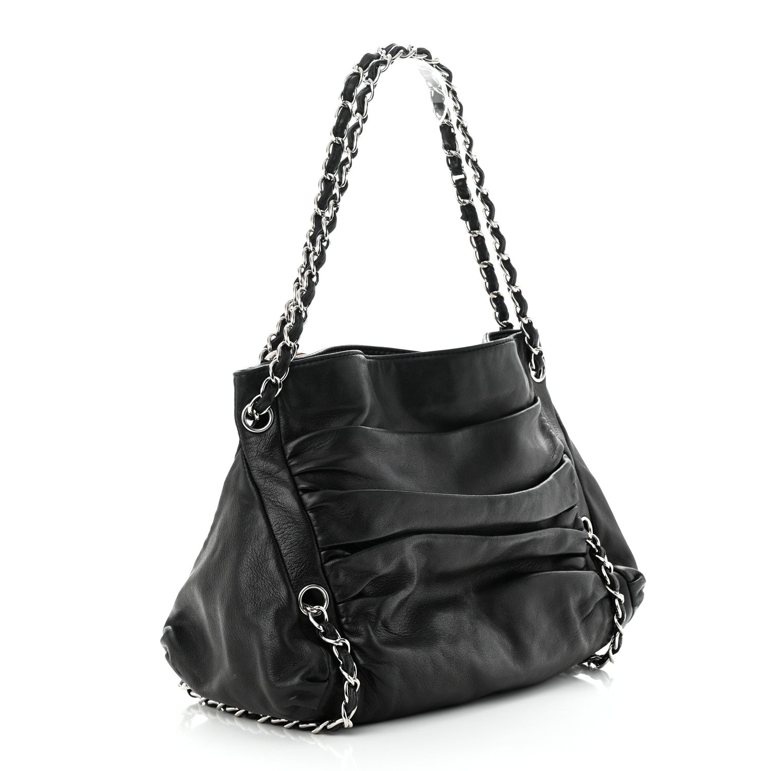 Chanel Lambskin Large Sharpei Shoulder Bag Black 3 of 11