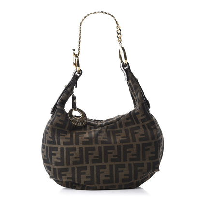 Fendi Zucca Small Chef Chain Hobo Tobacco 1 of 12