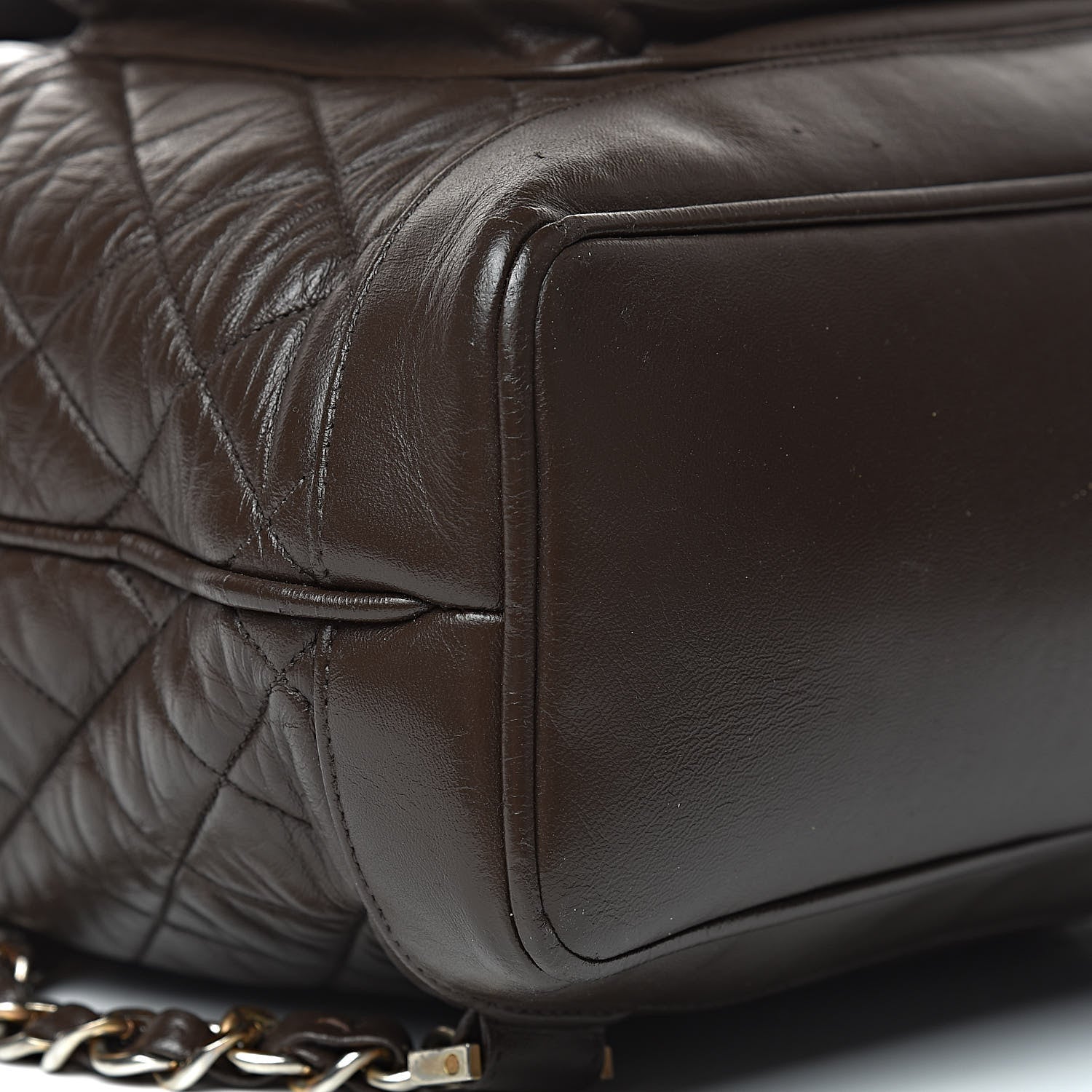 Chanel Lambskin Quilted Backpack Brown 9 of 11