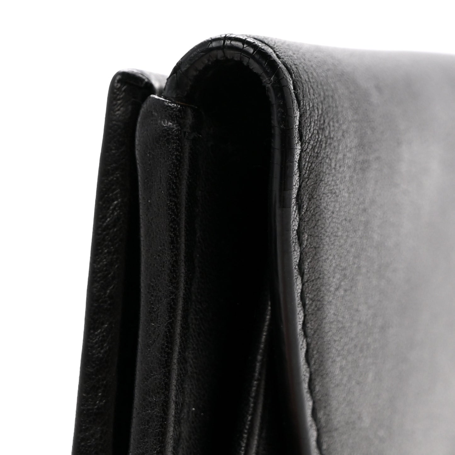 Calfskin Gancini French Wallet Black