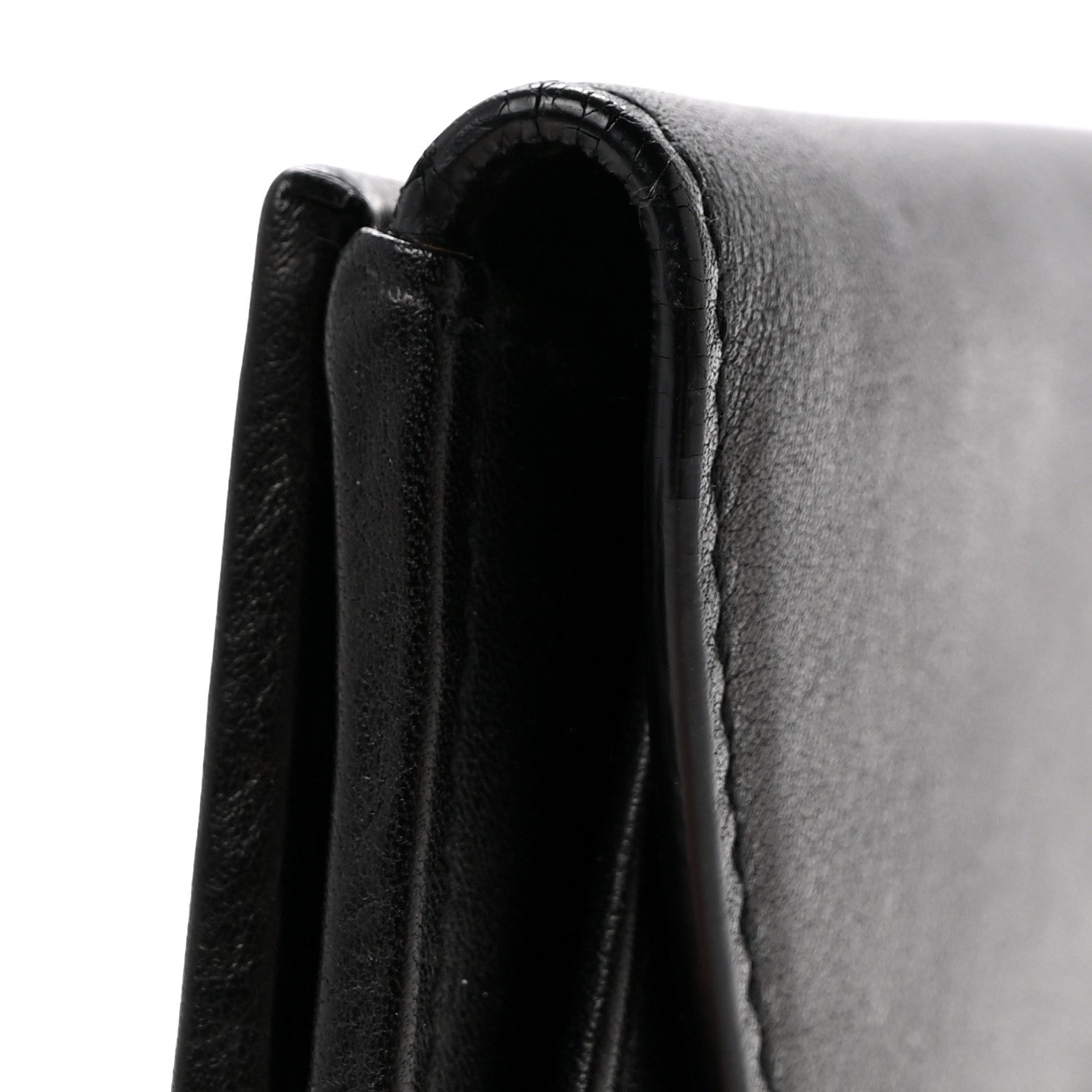Salvatore Ferragamo Calfskin Gancini French Wallet Black 11 of 12