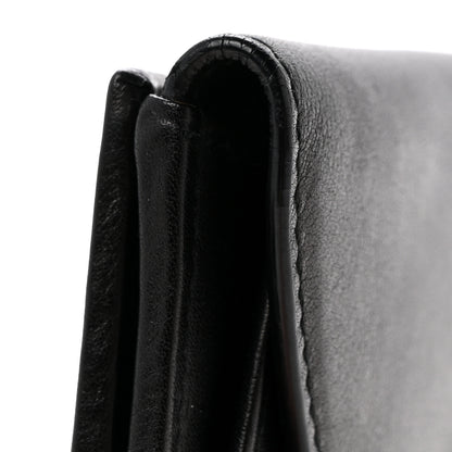 Salvatore Ferragamo Calfskin Gancini French Wallet Black 11 of 12
