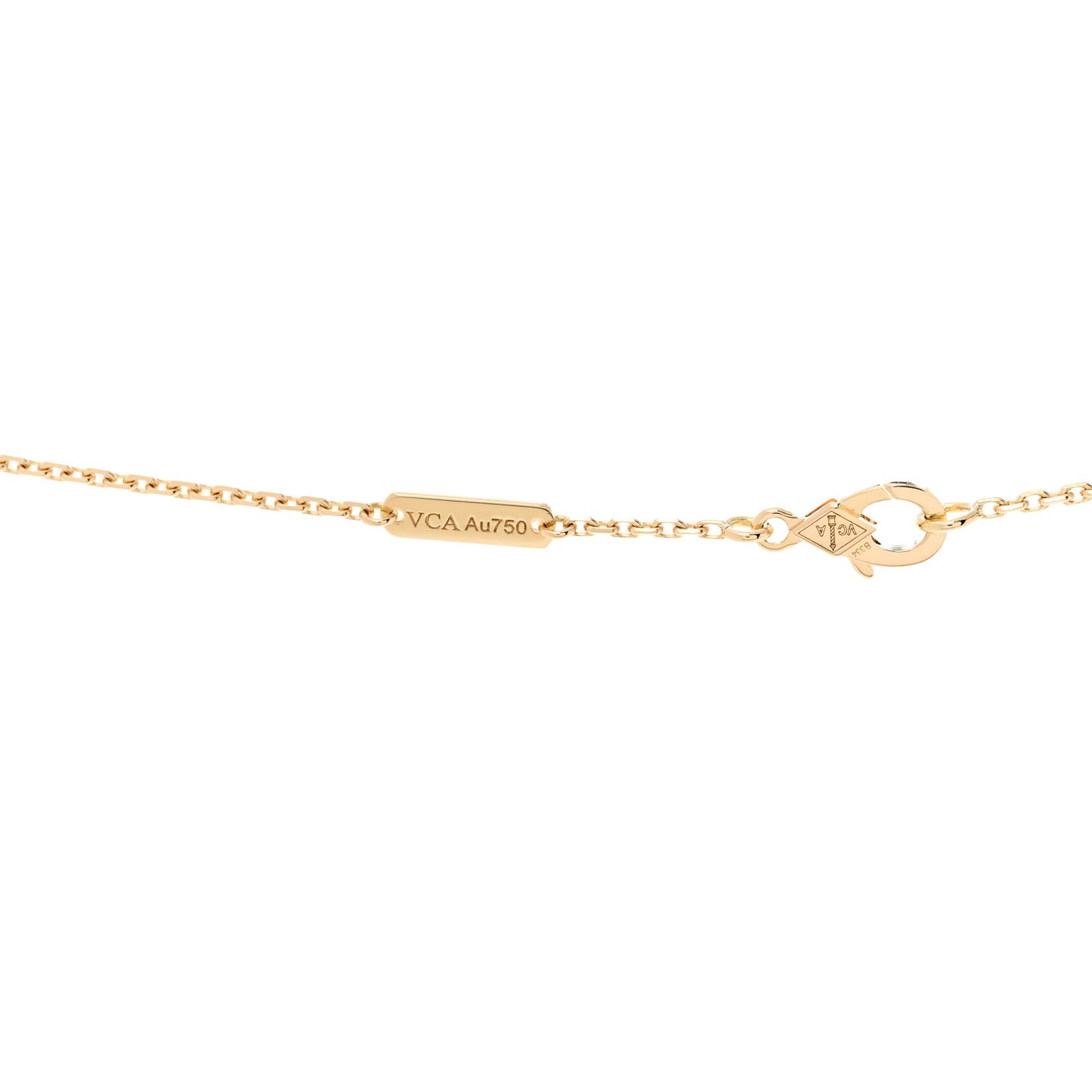 18K Yellow Gold Black Onyx Vintage Alhambra Pendant Necklace