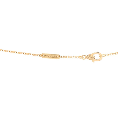 Van Cleef & Arpels 18K Yellow Gold Black Onyx Vintage Alhambra Pendant Necklace 4 of 6