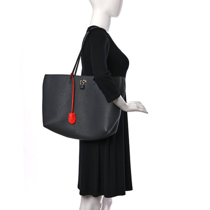 Fendi Cuoio Romano Selleria Bi-Color Carla Shopping Tote Asfalto Papavero 2 of 9