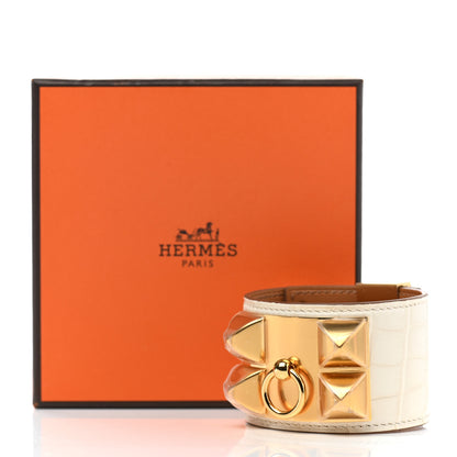 Hermes Matte Alligator Collier de Chien CDC Bracelet Nata 6 of 6