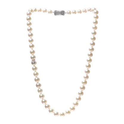 Mikimoto 18K White Gold Akoya Pearl 7-7.5mm Strand Necklace 16" 3 of 7