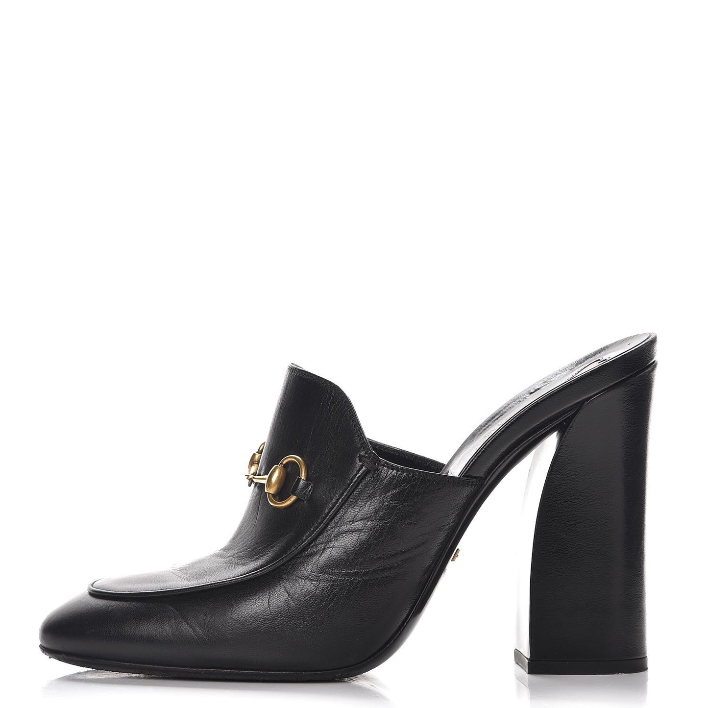 Malaga Kid Horsebit Princetown High Heel Mules 40 Black