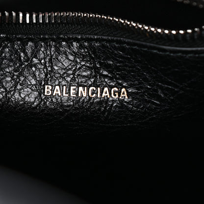 Balenciaga Wool Cuir Arena Plaid Diagonal Allover Logo Matelasse XS Bazar Shopper Tote Red Black 6 of 8