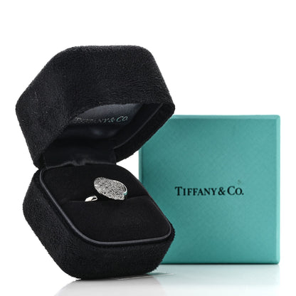 Tiffany Platinum Diamond Elsa Peretti Full Heart Ring 55 7.25 5 of 5