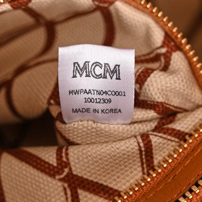 MCM Visetos Mini Toni Shopper Tote Cognac 6 of 10