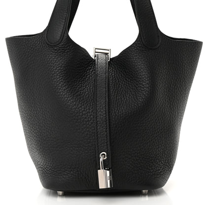 Hermes Taurillon Clemence Picotin Lock 18 PM Black 8 of 13
