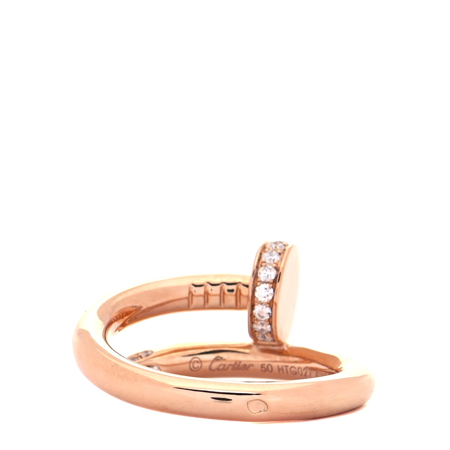 Cartier 18K Pink Gold Diamond Juste Un Clou Ring 50 5.25 3 of 7