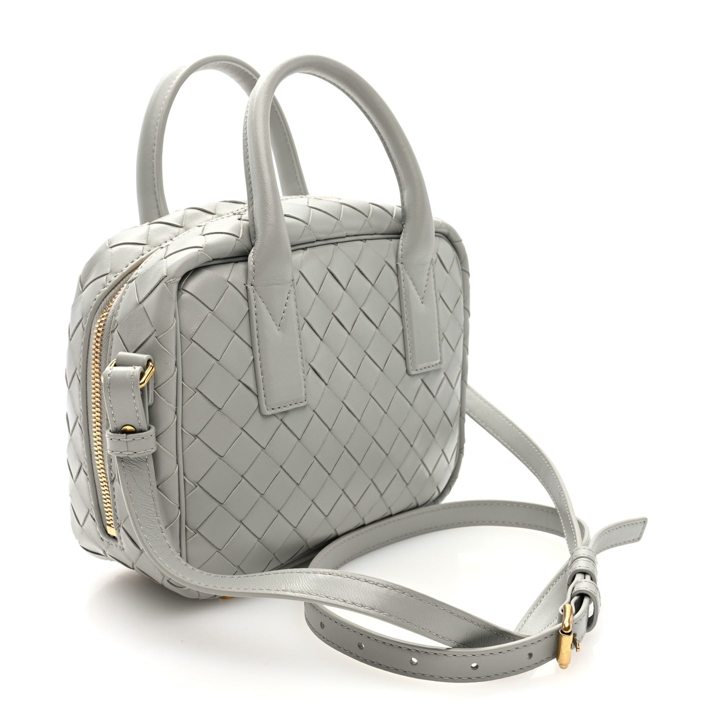 Lambskin Intrecciato Small Getaway Agate Grey