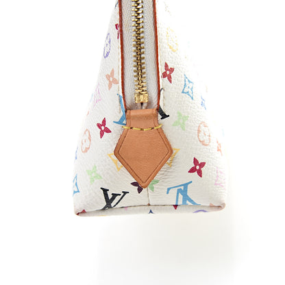 Louis Vuitton Monogram Multicolor Cosmetic Pouch White Litchi 9 of 13