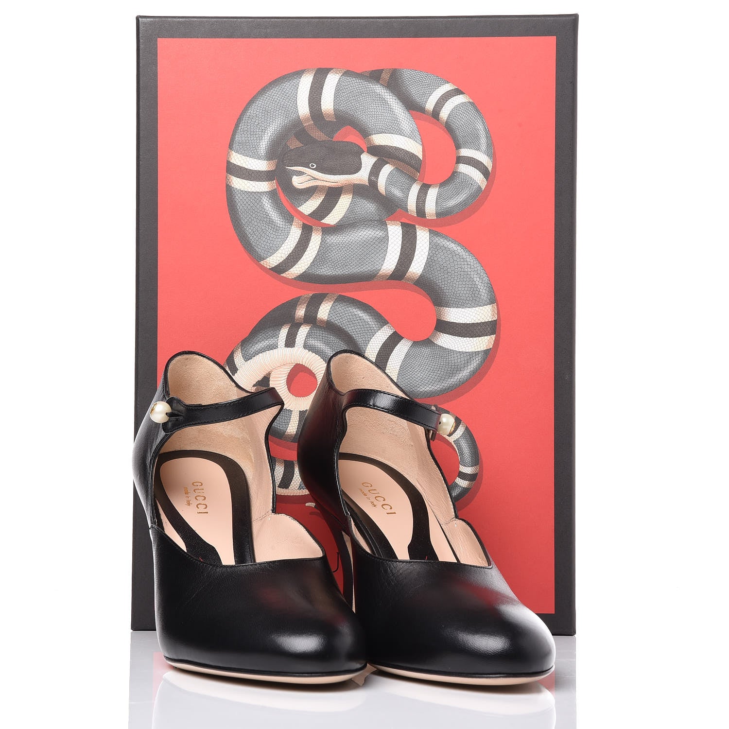 Gucci Malaga Kid Lesley Mary Jane Pumps 36.5 Black 8 of 8
