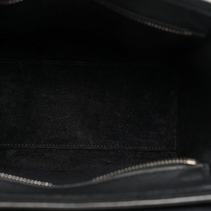 Celine Drummed Calfskin Nano Luggage Black 5 of 12