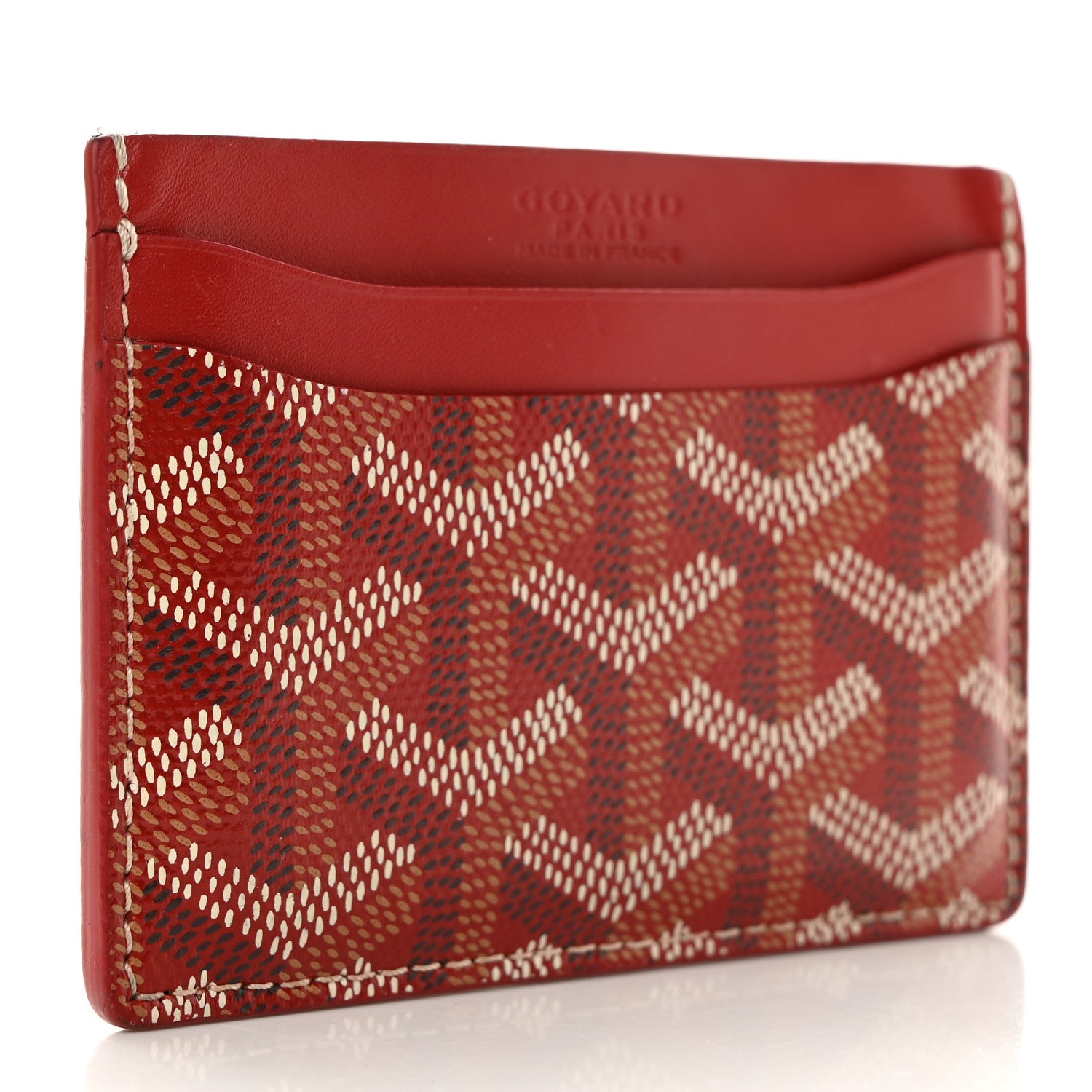 Goyard Goyardine Saint Sulpice Card Holder Red 3 of 7