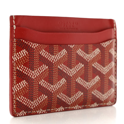 Goyard Goyardine Saint Sulpice Card Holder Red 3 of 7