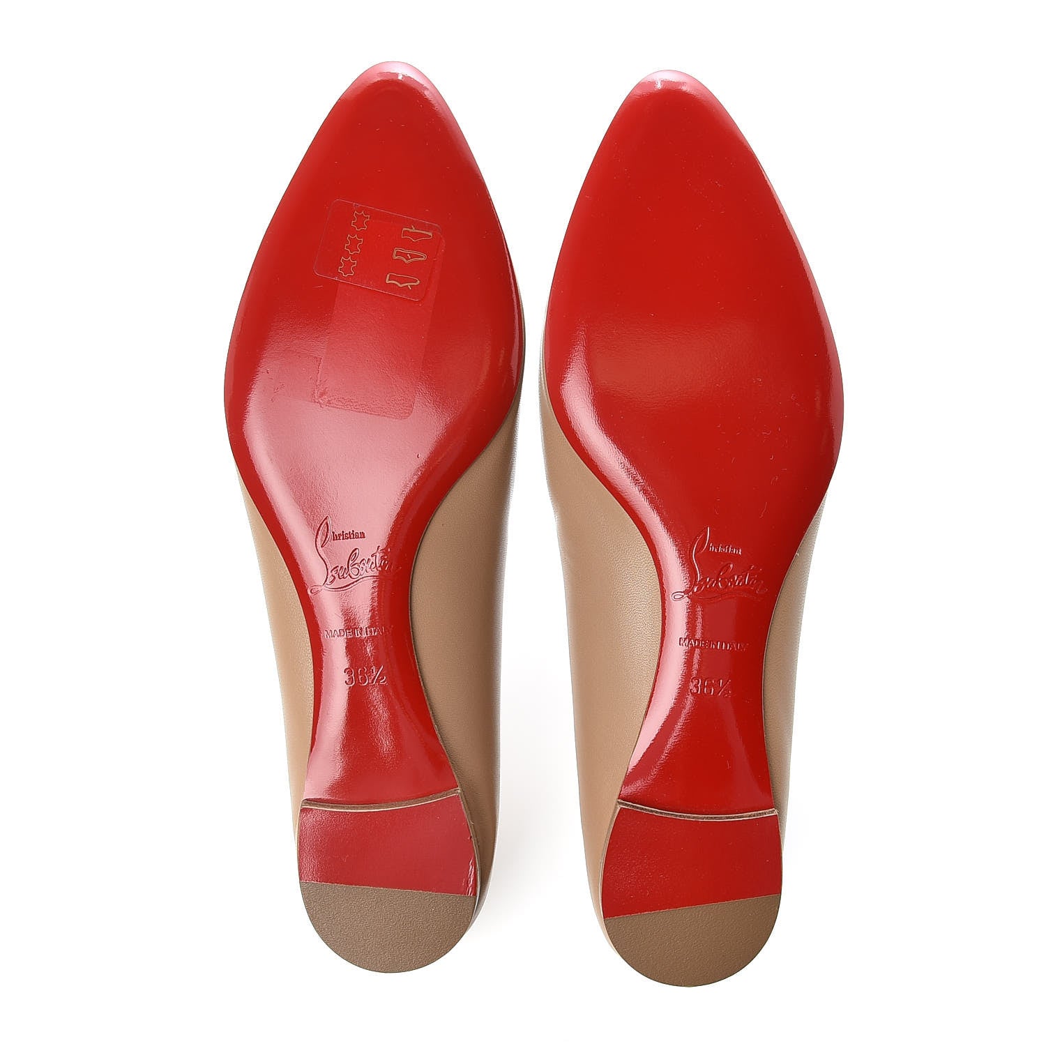 Christian Louboutin Nappa Eloise Flats 36.5 Nude 7 of 9