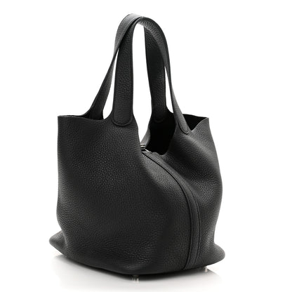 Hermes Taurillon Clemence Picotin Lock 22 MM Black 3 of 11