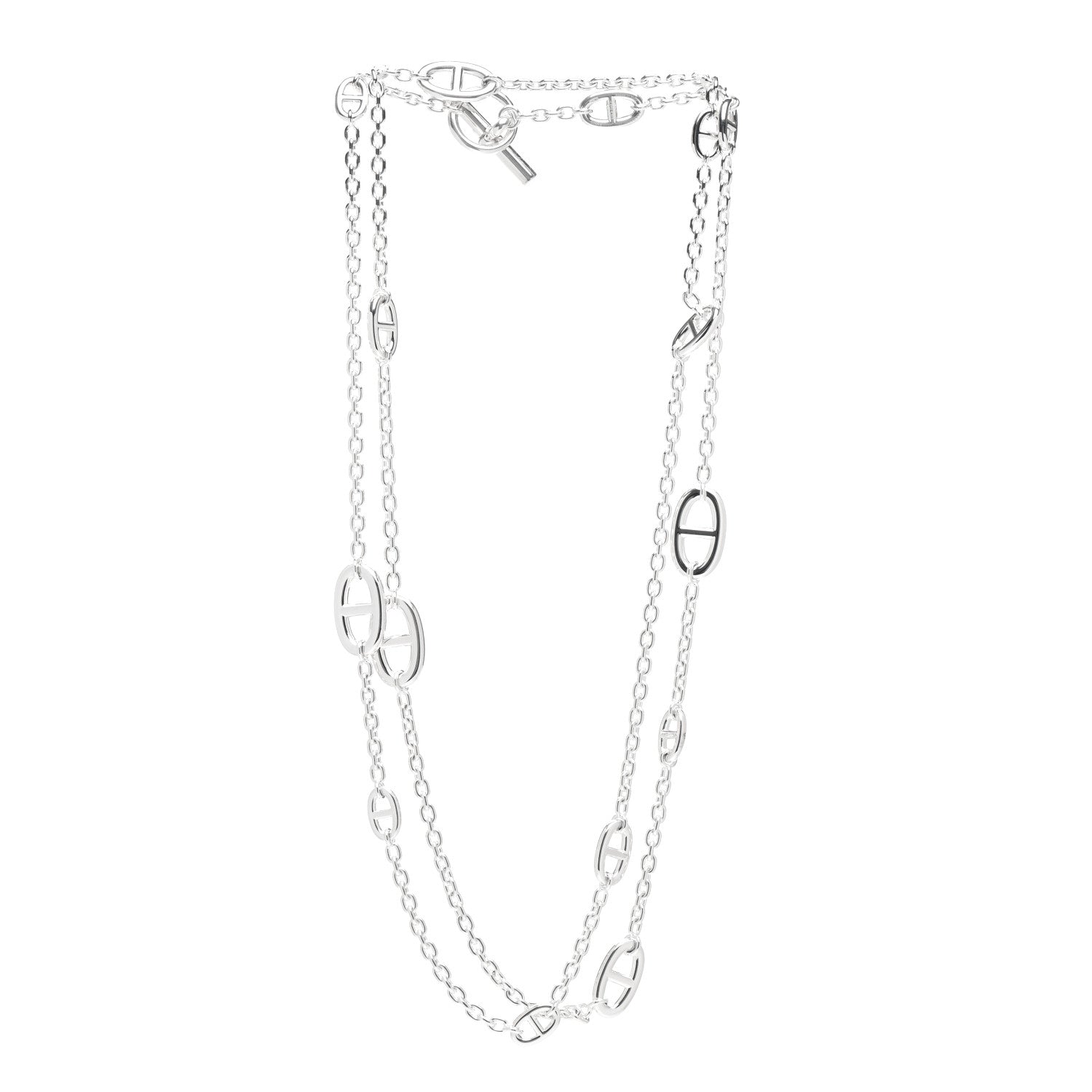 Hermes Sterling Silver Farandole Necklace 120 3 of 4