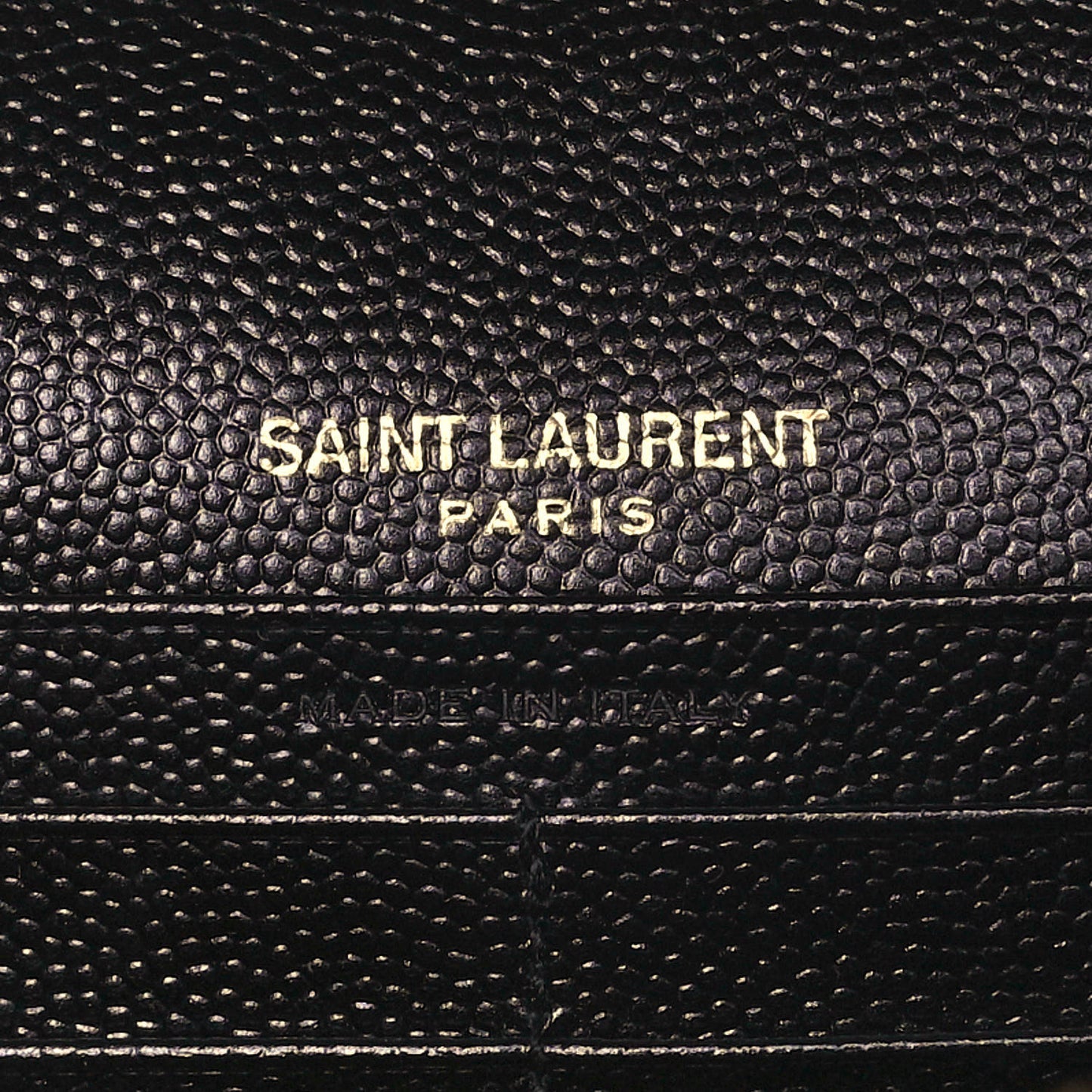 Grain De Poudre Matelasse Chevron Monogram Chain Wallet Black