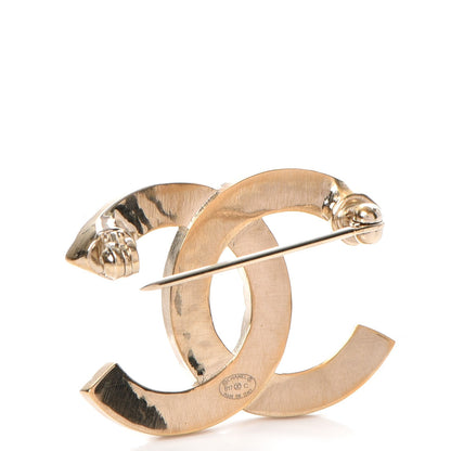 Chanel Crystal CC Mini Brooch Gold 3 of 5