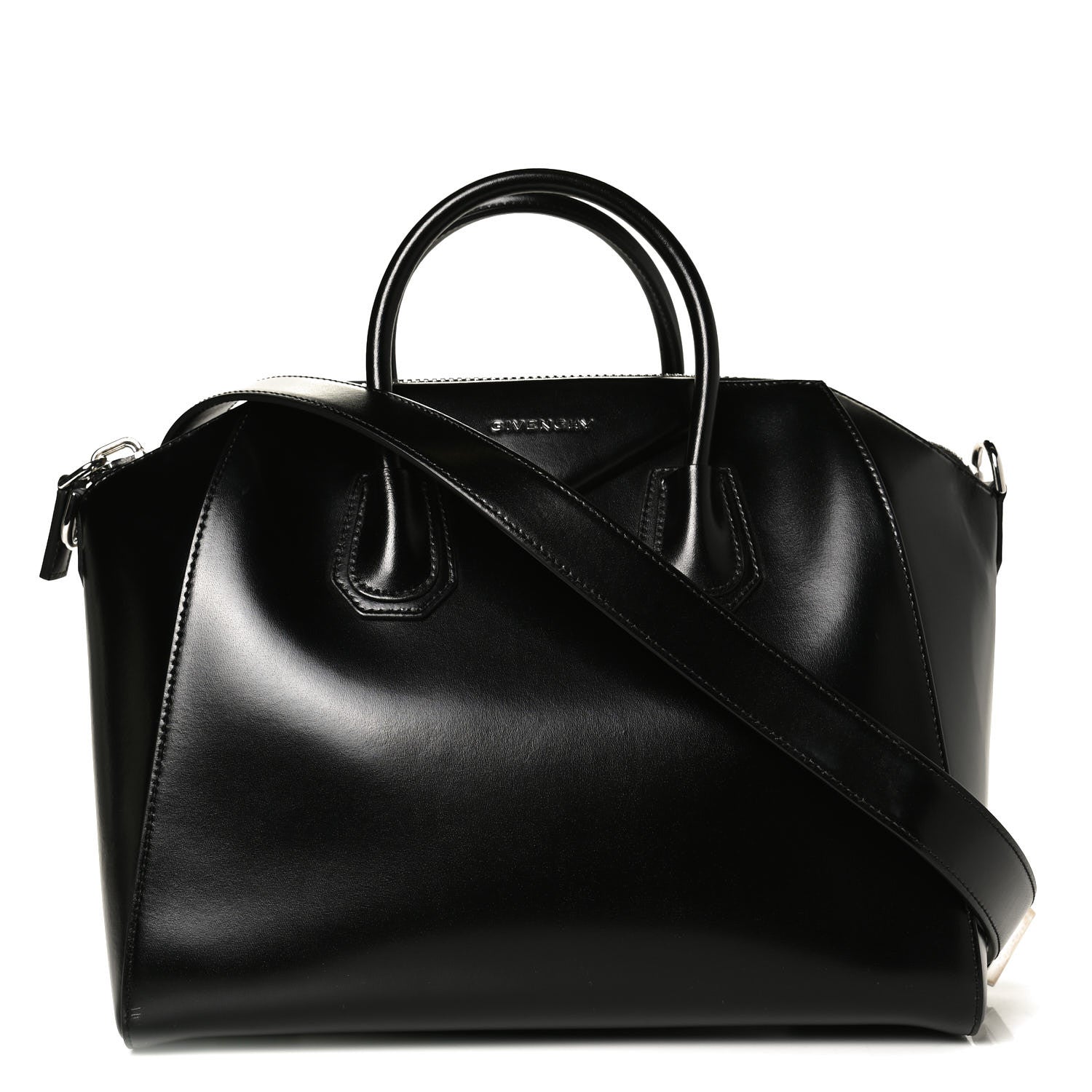 Givenchy Shiny Lord Calfskin Medium Antigona Black 1 of 10