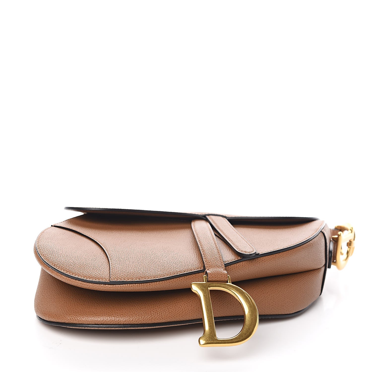 Christian Dior Grained Calfskin Saddle Bag Camello 4 of 11