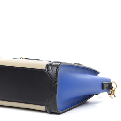 Celine Elephant Calfskin Nano Tri-Color Luggage Beige 7 of 9