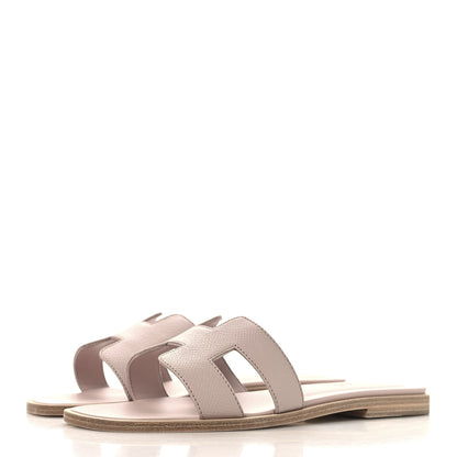 Hermes Epsom Oran Sandals 36 Rose Porcelaine 4 of 10