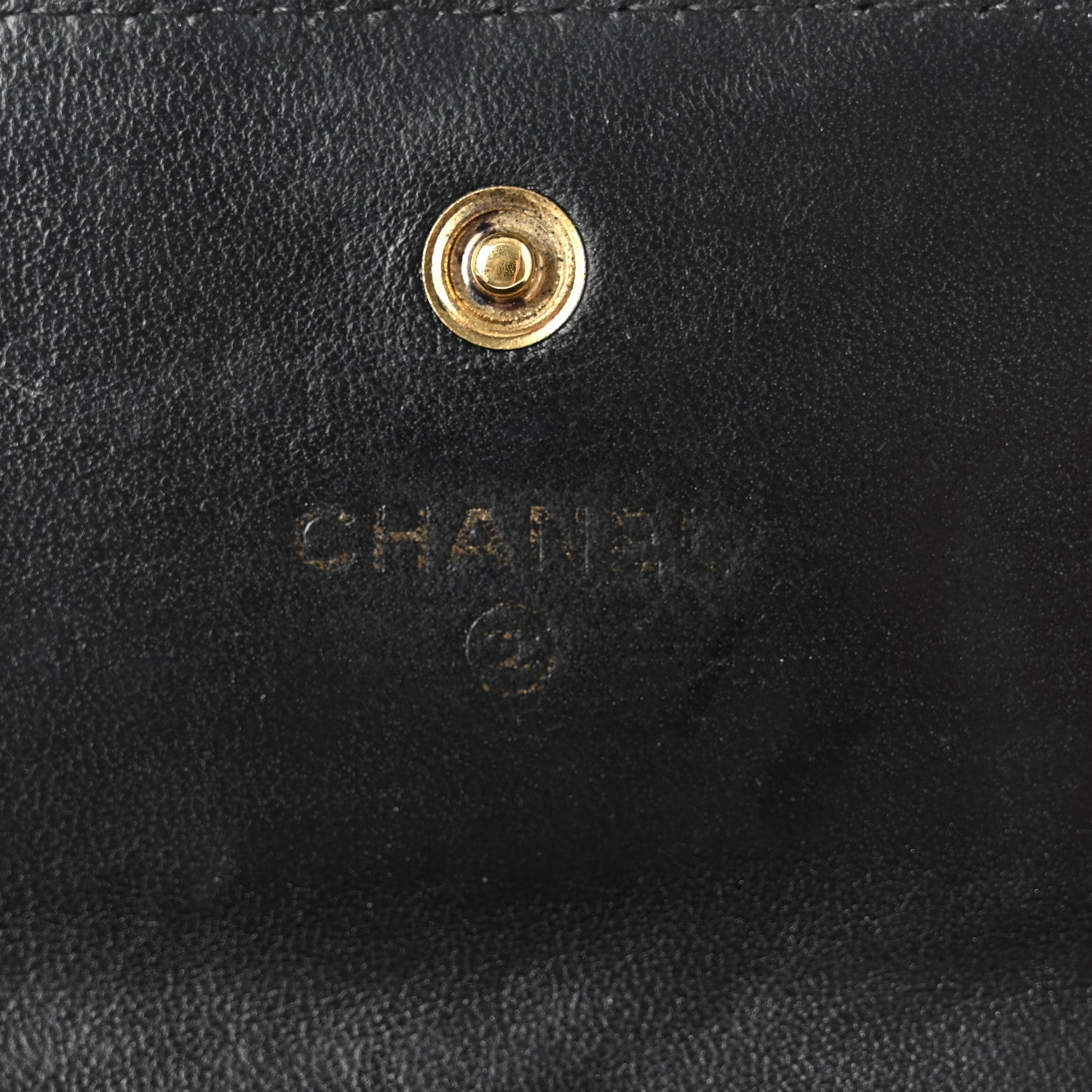 Chanel Lambskin Camellia Embossed Large Gusset Flap Wallet Black 6 of 8