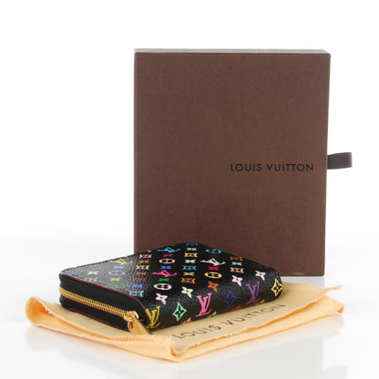 Louis Vuitton Monogram Multicolor Zippy Coin Purse Black Violet 4 of 7