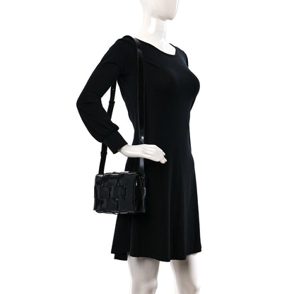 Bottega Veneta Patent Maxi Intrecciato Cassette Crossbody Bag Black 2 of 12