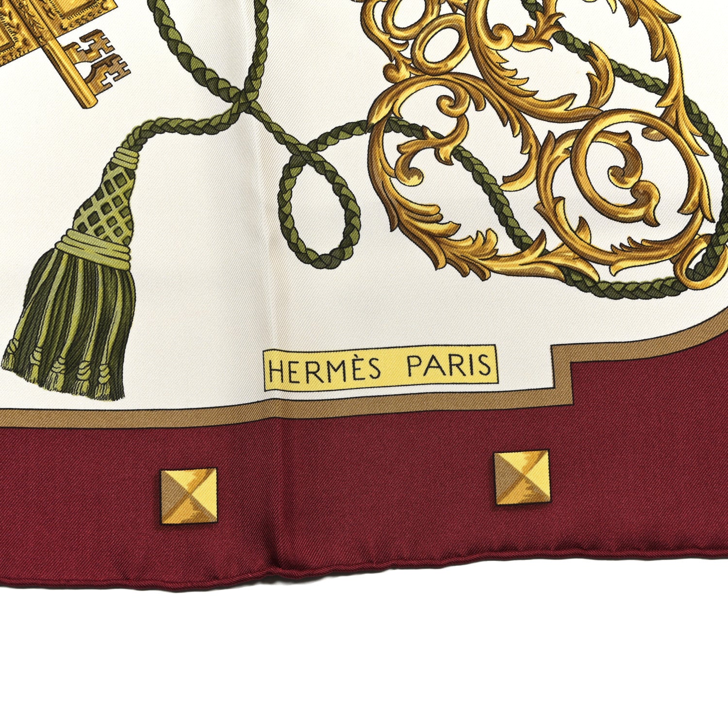 Hermes Silk Keys Les Cles Scarf 90 1834457 – FASHIONPHILE