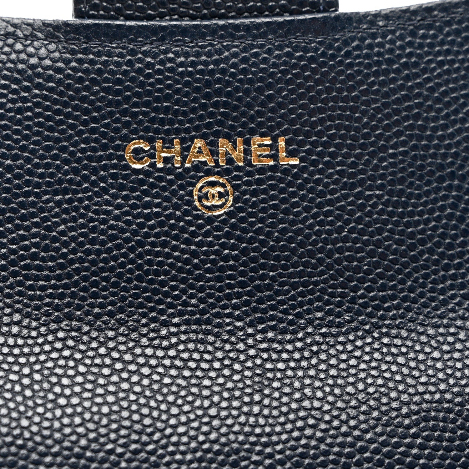 Chanel Caviar Quilted Flap Card Holder Wallet Navy Blue 7 of 8