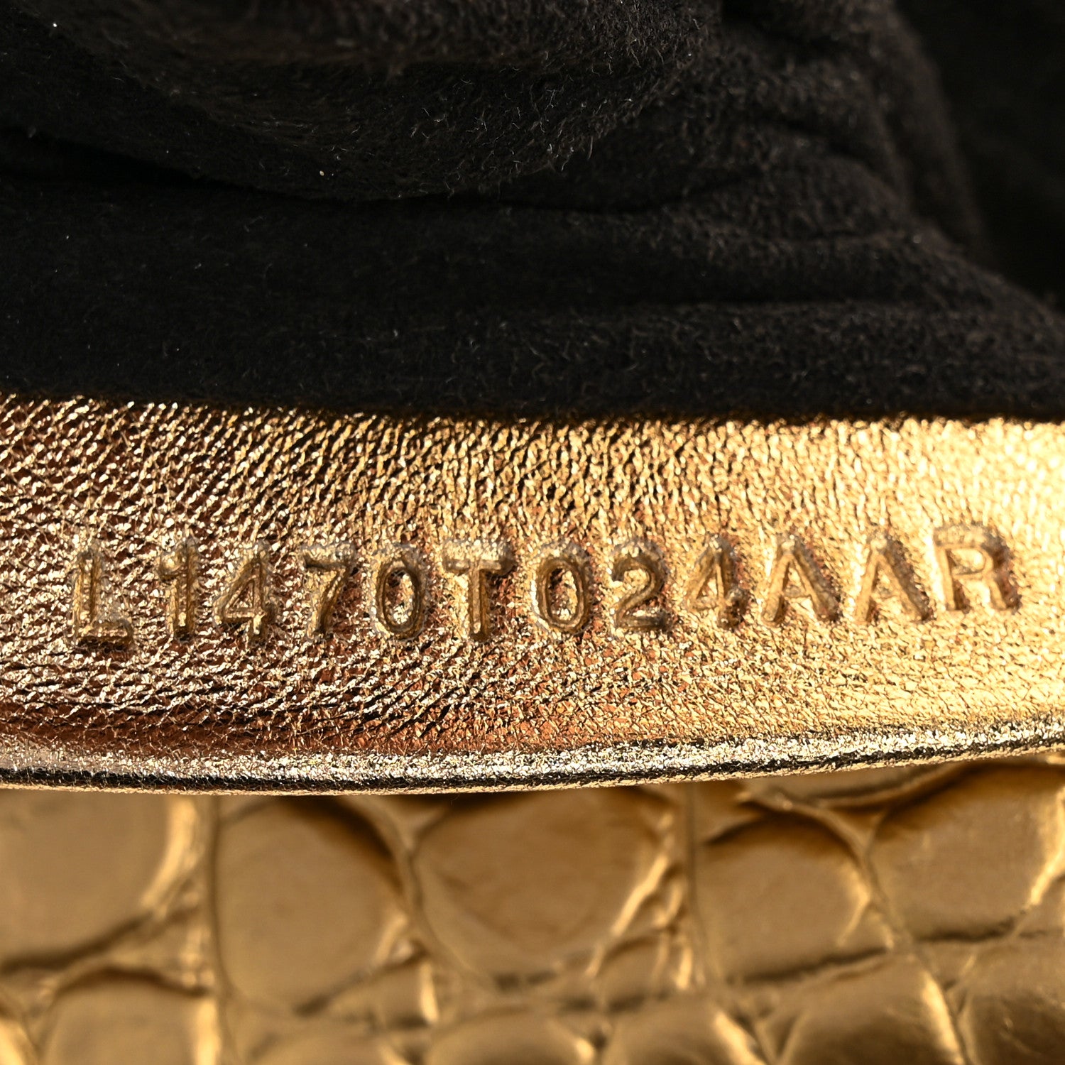 Tom Ford Metallic Calfskin Crocodile Embossed Mini Bianca Hobo Gold 8 of 15